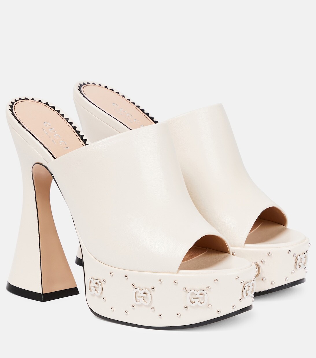 

Босоножки на платформе с узором GG Gucci, белый