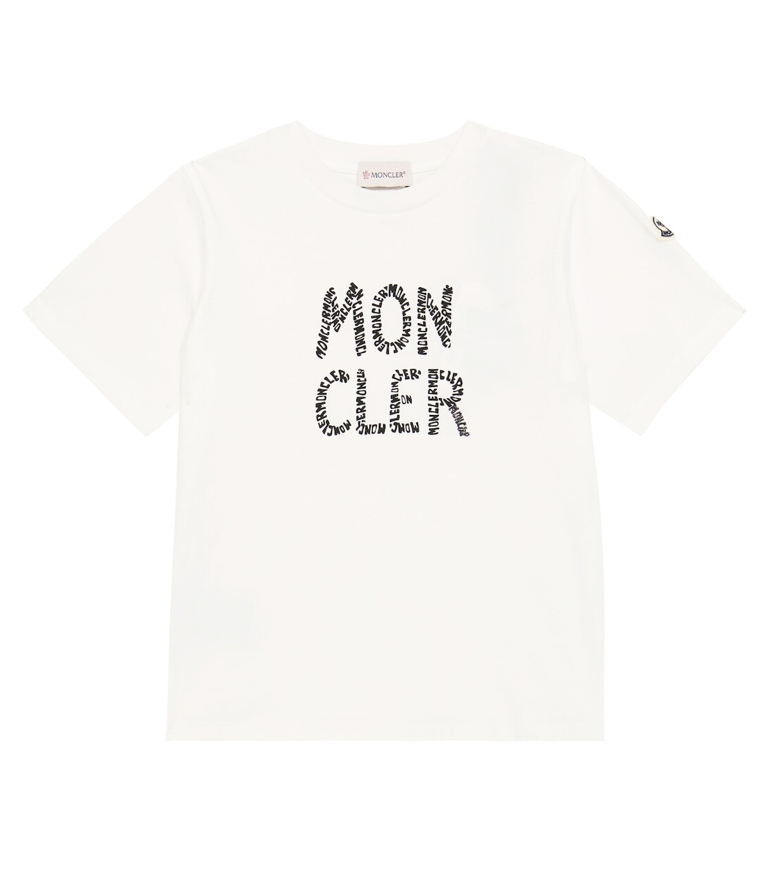 

Хлопковая футболка с логотипом Moncler Enfant, белый