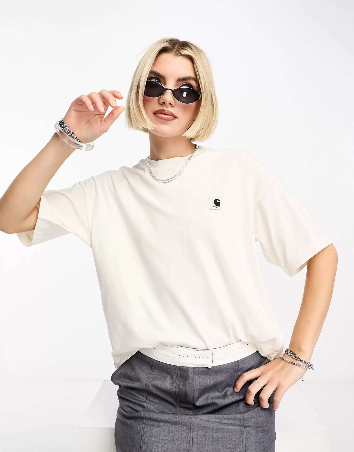 

Белая футболка свободного кроя Carhartt WIP nelson