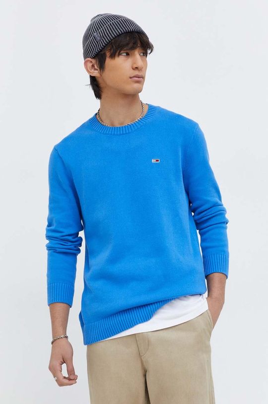 цена Хлопковый свитер Tommy Jeans, синий