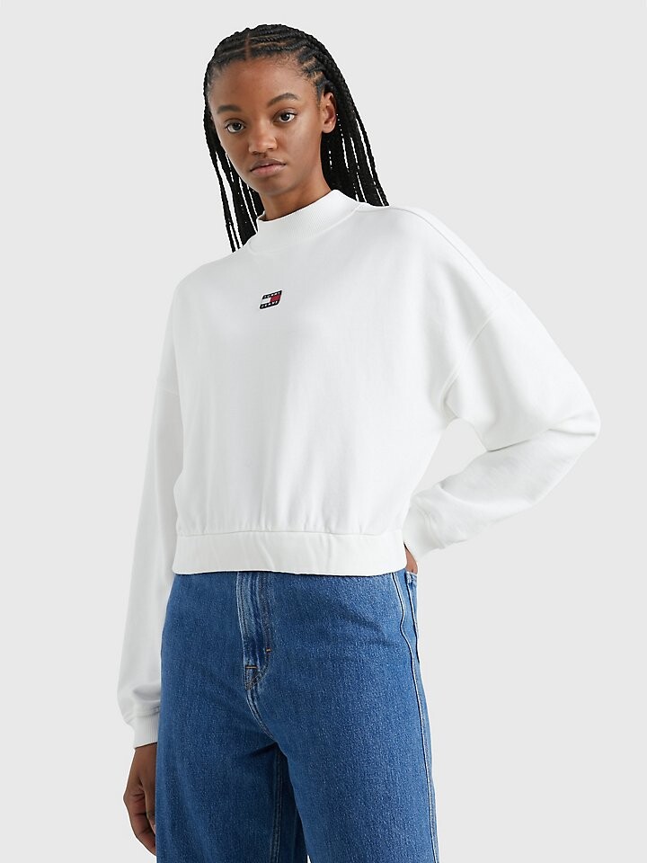 

Укороченная толстовка с воротником-стойкой Badge Tommy Jeans