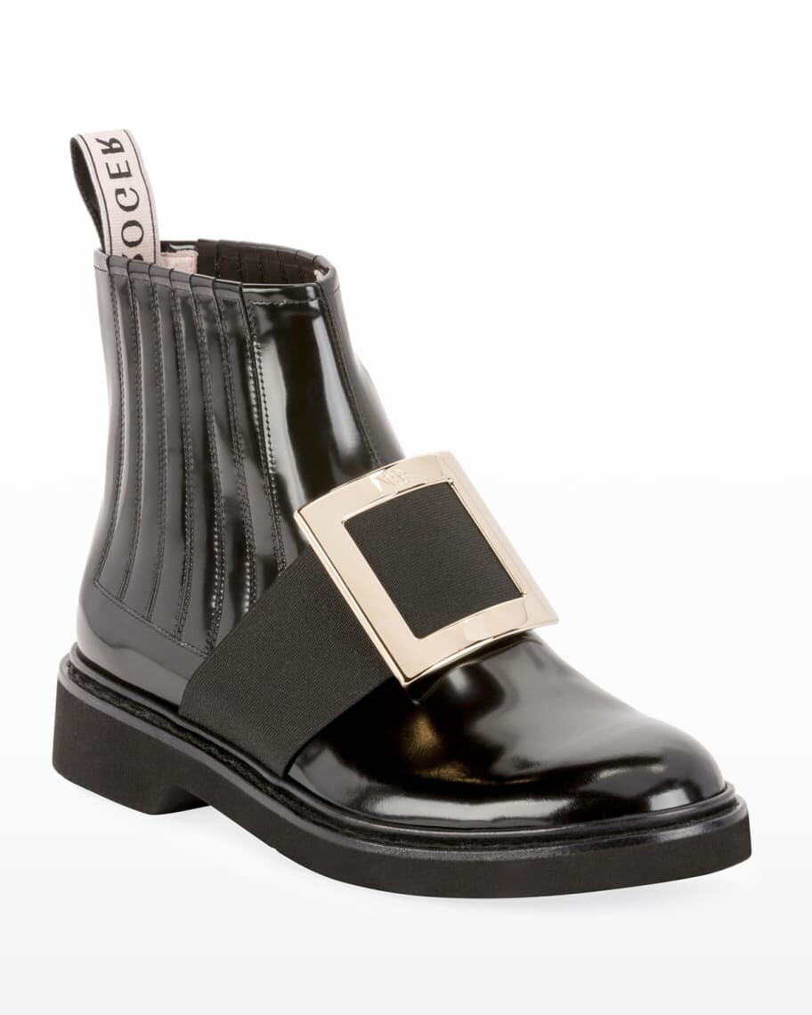 

Ботильоны Viv Ranger из лакированной кожи с пряжкой Pilgrim Roger Vivier