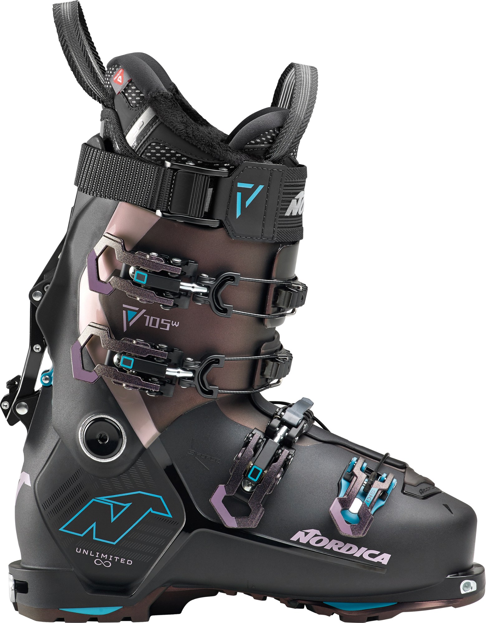 Лыжные ботинки Unlimited 105 W DYN - женские - 2023/2024 г. Nordica, черный петля sr dyn sling w 11мм 120см