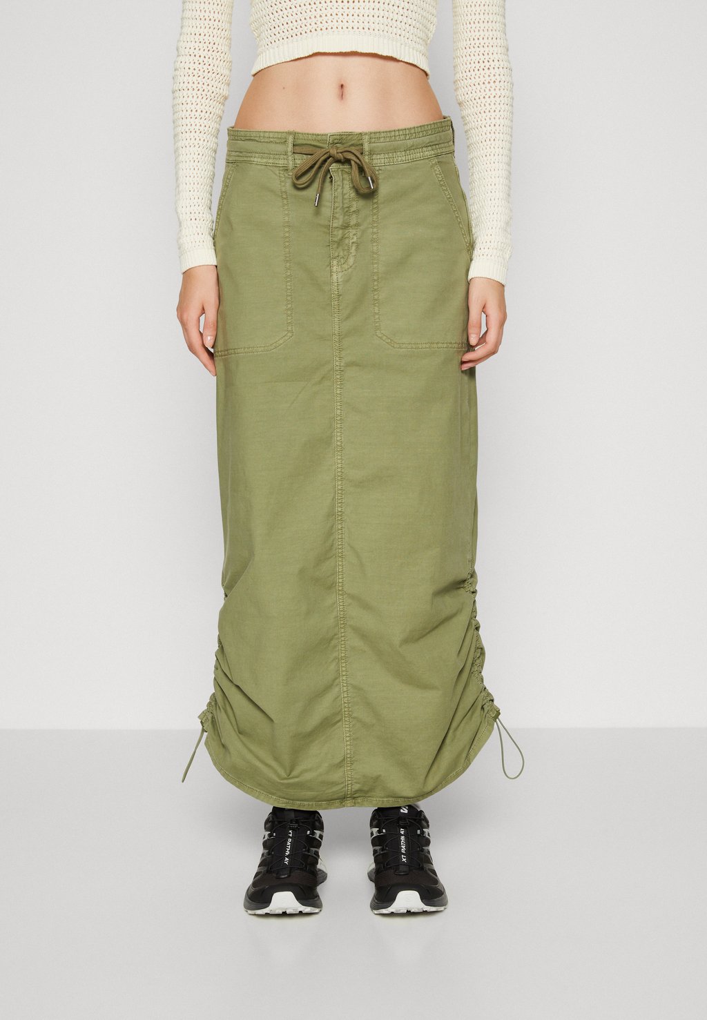 Длинная юбка Skirt American Eagle, зеленый