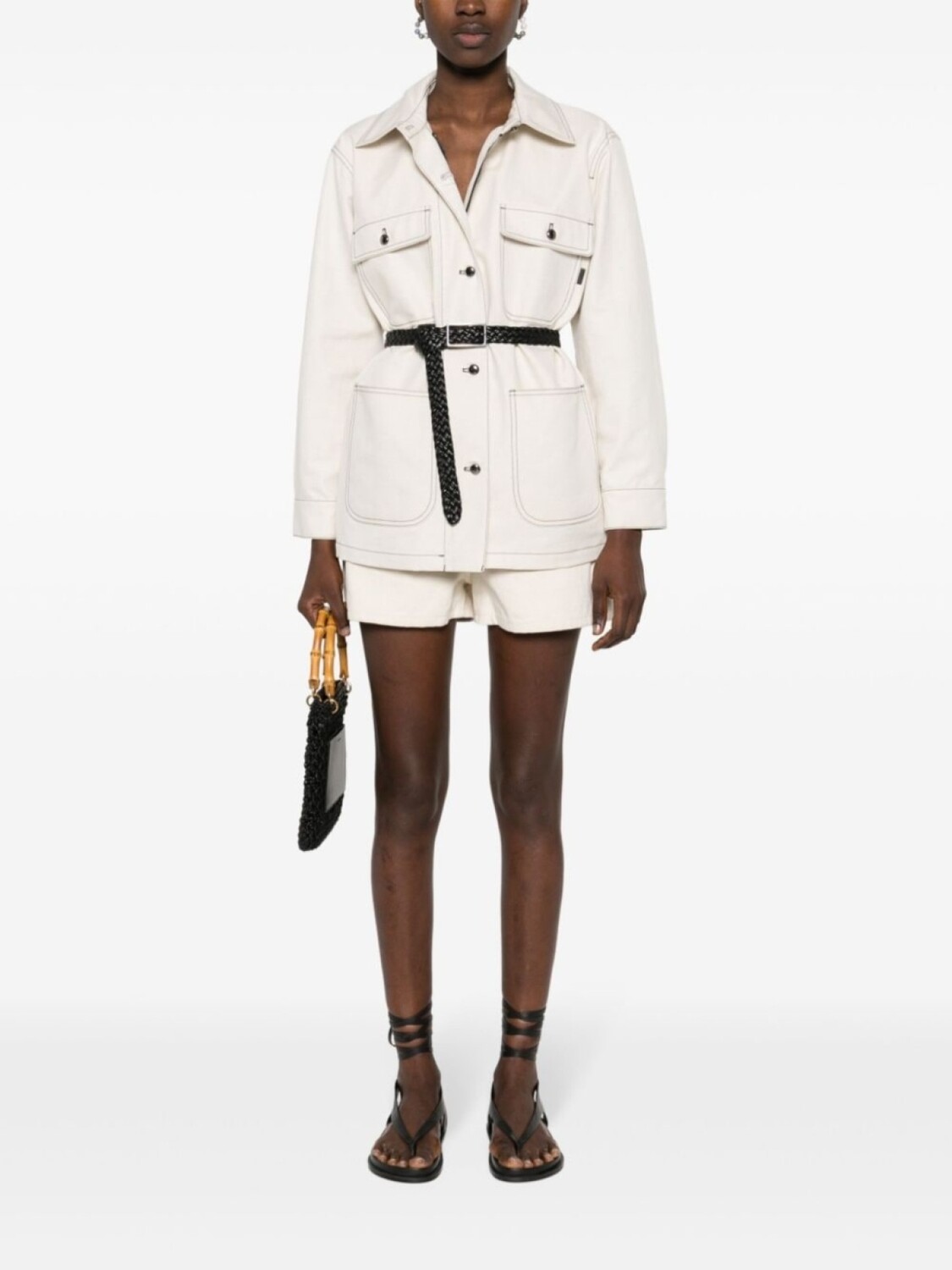 

Max Mara куртка Dardano с контрастной строчкой, серый