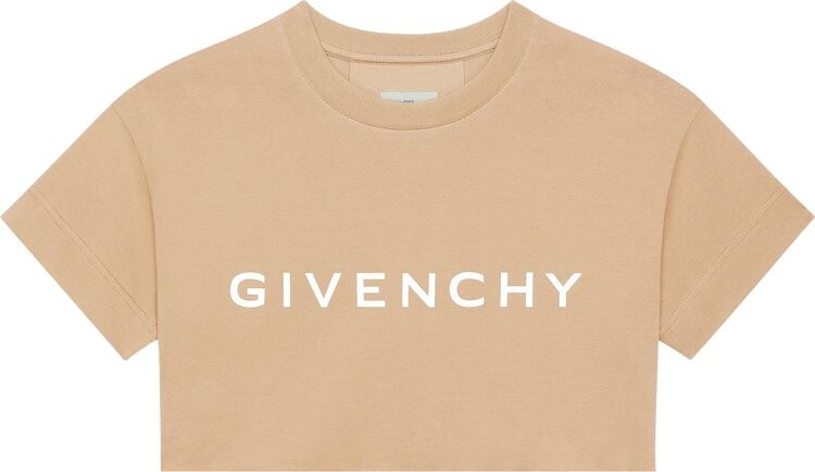 

Футболка Givenchy Archetype Cropped 'Beige Cappuccino', коричневый