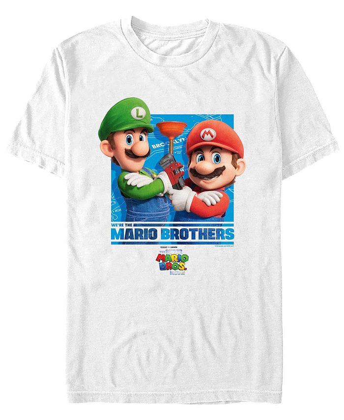 Мужская футболка с коротким рукавом «Братья Марио» Fifth Sun, белый фигурка amiibo луиджи super smash bros коллекция