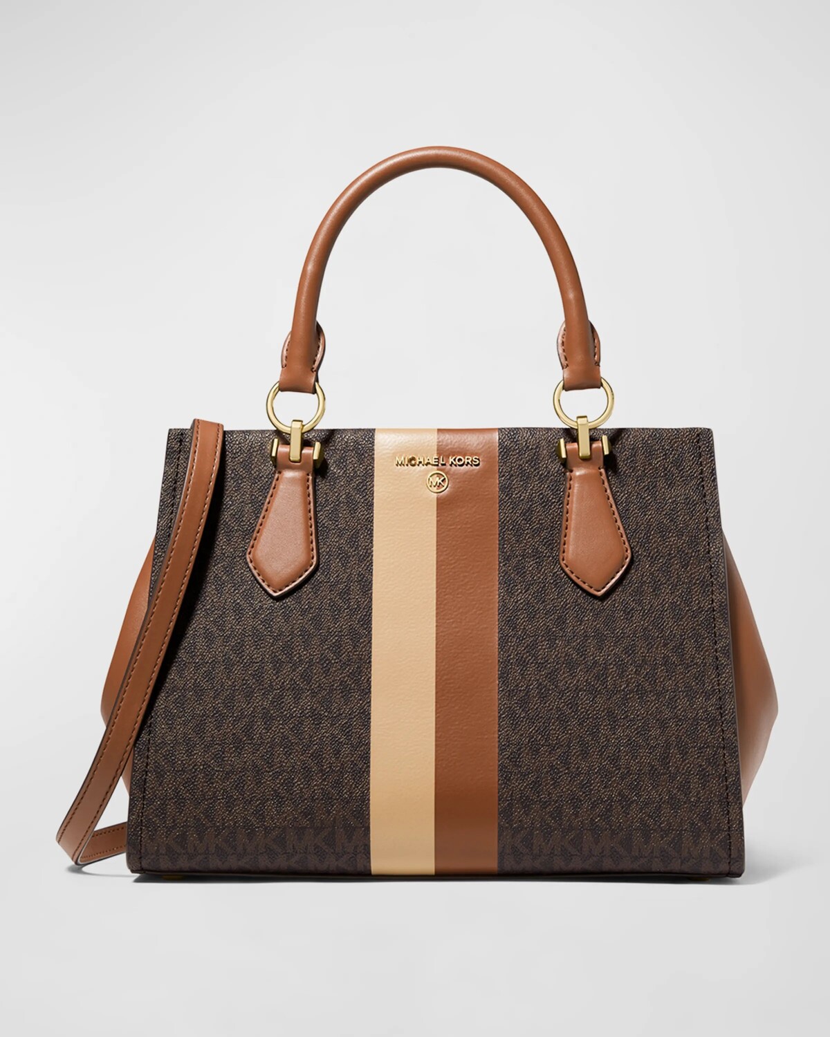 

Большая сумка-сэтчел Marilyn с монограммой MICHAEL Michael Kors, цвет Brown Luggage