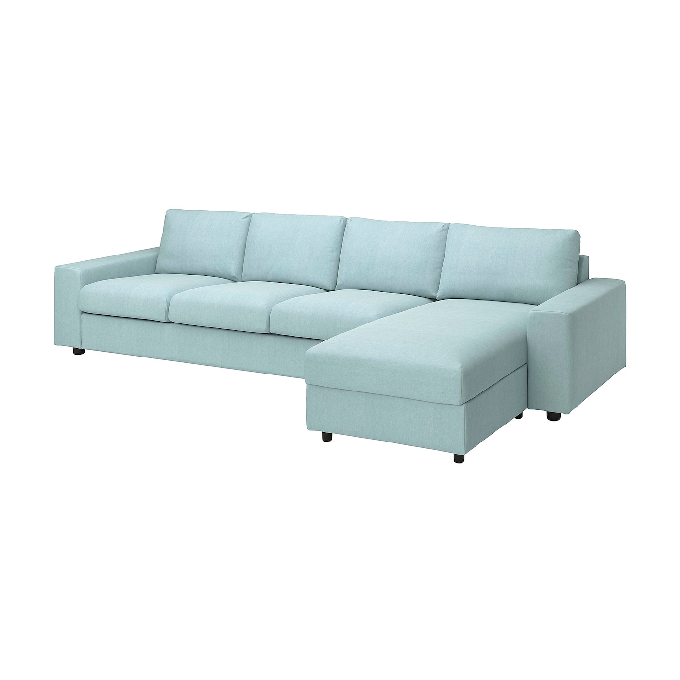 ВИМЛЕ 4-местный диван + диван, с широкими подлокотниками/Саксемара светло-синий VIMLE IKEA