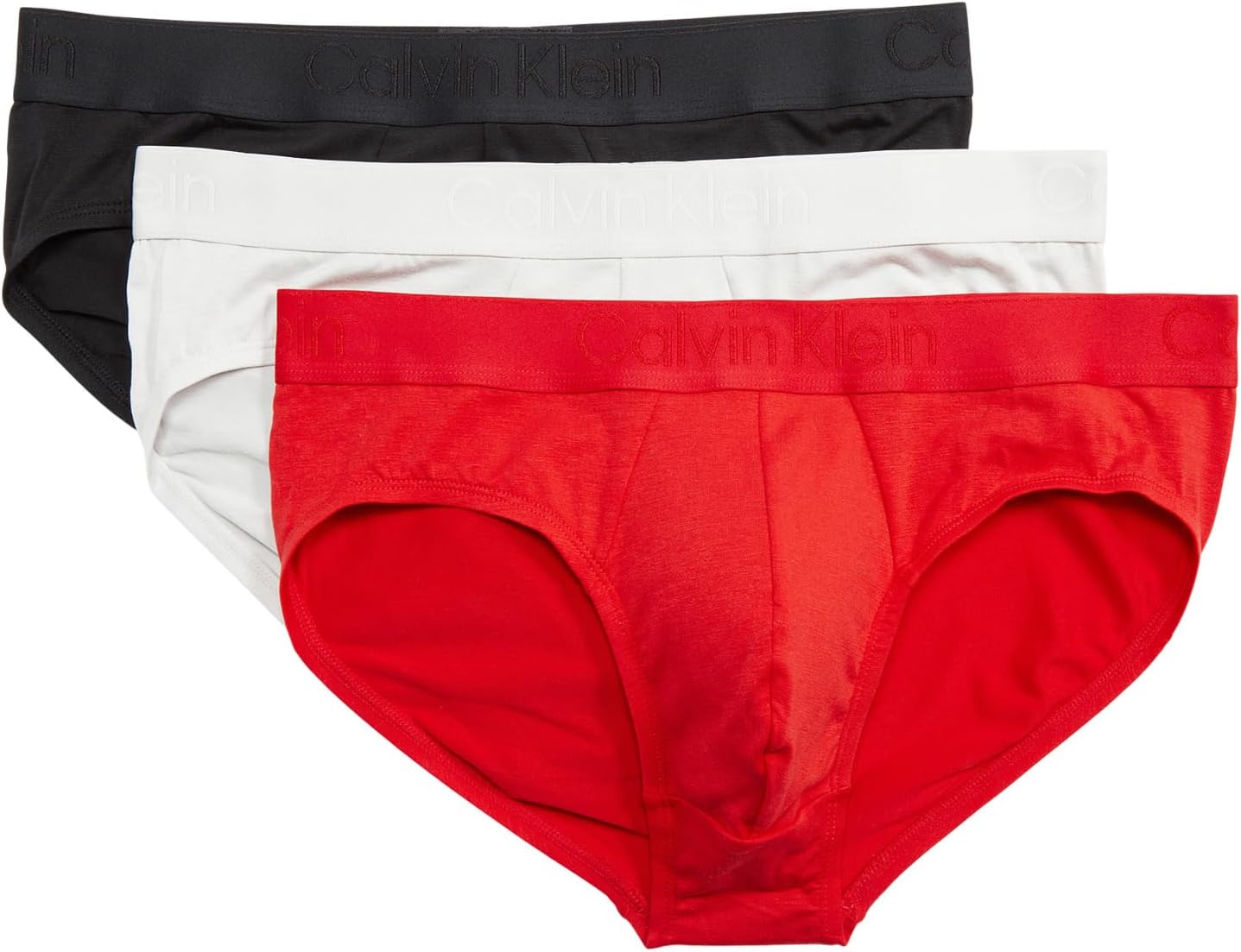 Черные трусы CK, комплект из 3 шт. Calvin Klein Underwear, цвет Rouge/Lunar Rock/Black