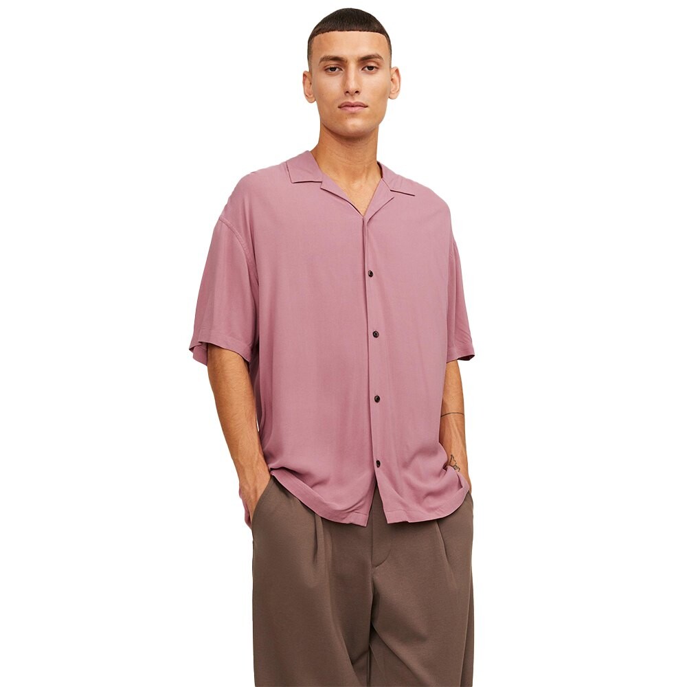 

Рубашка с коротким рукавом Jack & Jones Ejeff Solid Resort, розовый