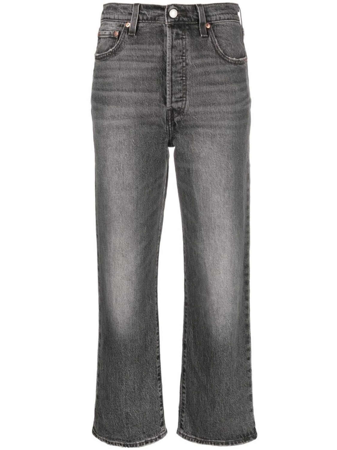 

Levi's укороченные джинсы Ribcage прямого кроя, серый