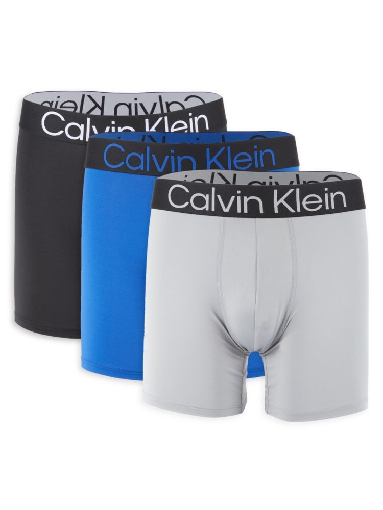 

Комплект из 3 трусов-боксеров с логотипом Calvin Klein, цвет Wolf Grey