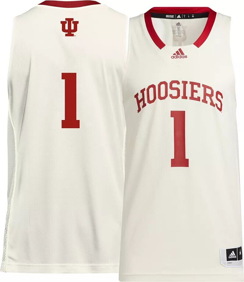 

Мужские баскетбольные джерси Adidas Indiana #1 белого цвета Swingman Replica
