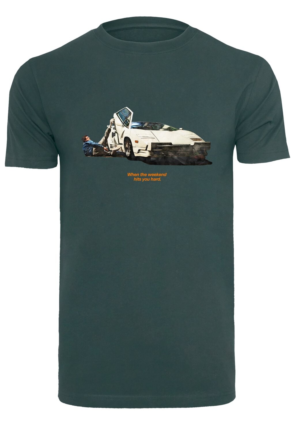 

Футболка с принтом WEEKEND WOLF Mister Tee, цвет bottlegreen