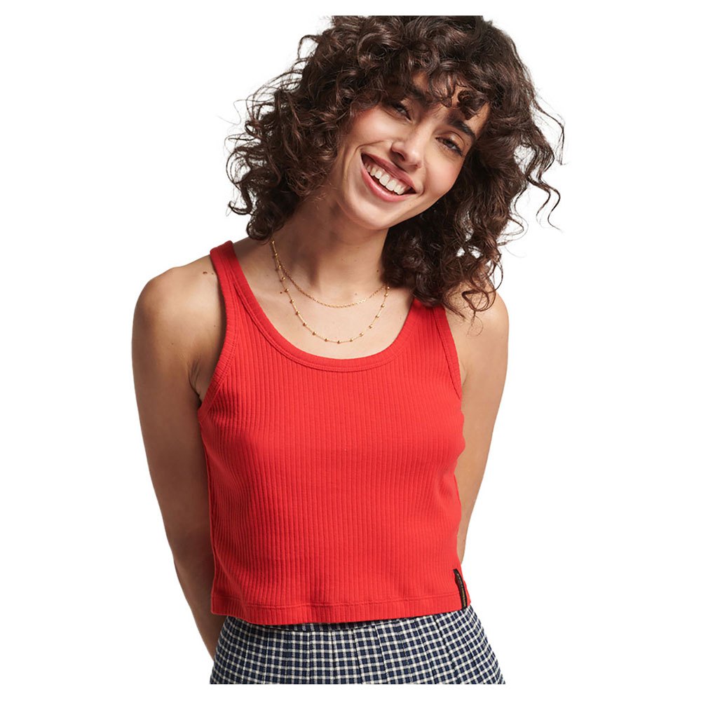 

Жилет Superdry Vintage Crop Ribbed, красный