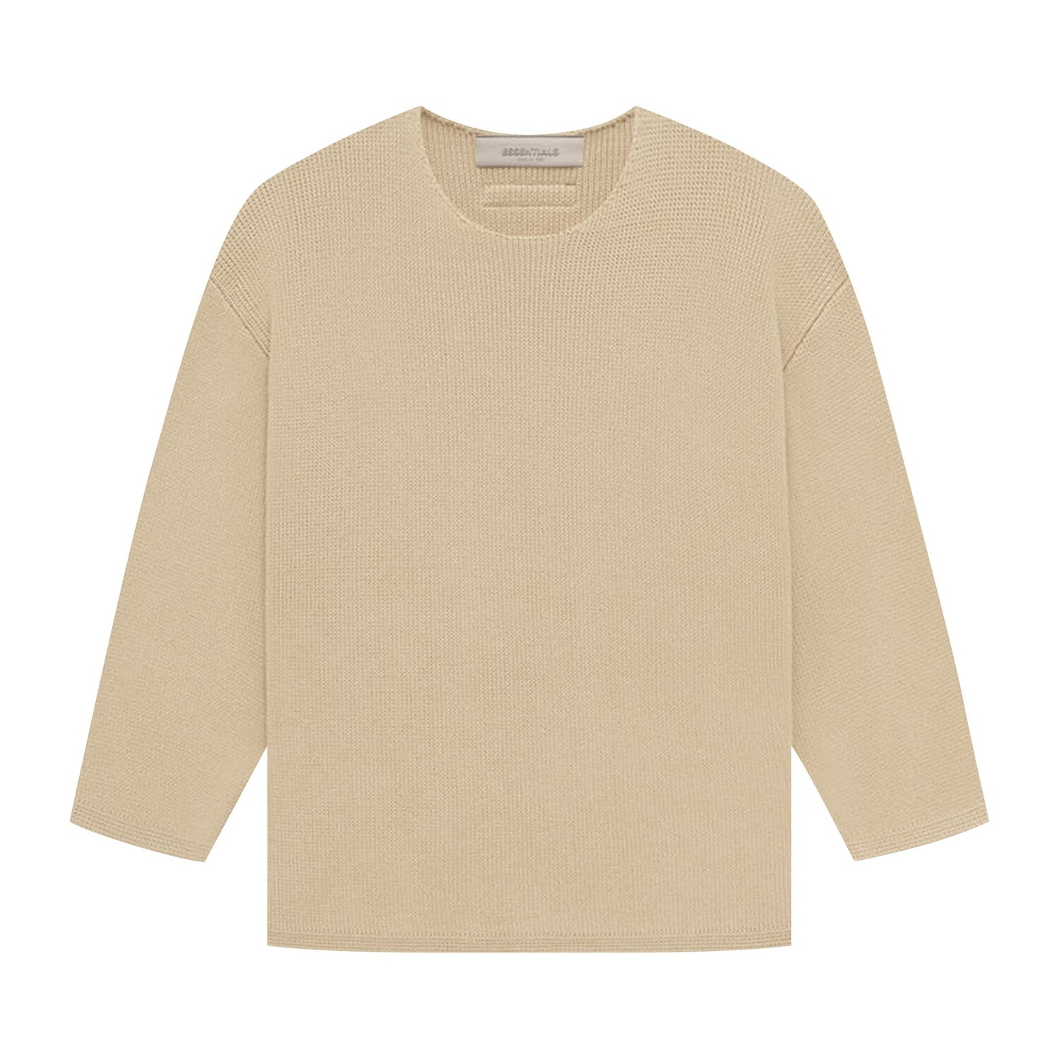 

Детский вязаный свитер Fear of God Essentials с круглым вырезом, песочный цвет, Бежевый