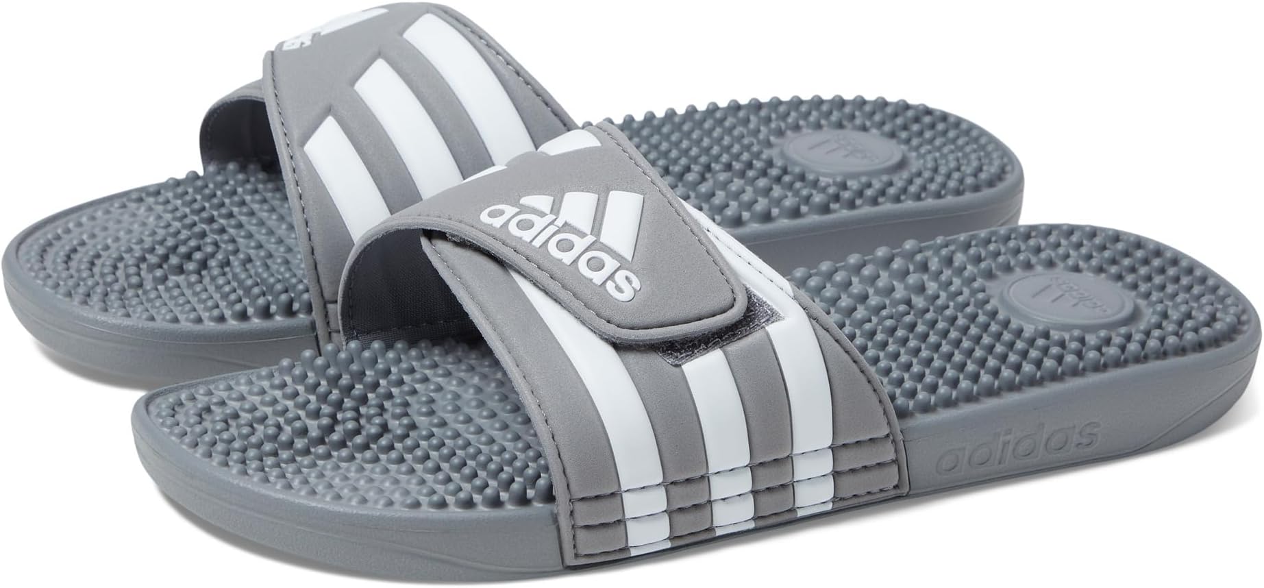Сандалии adissage adidas, цвет Grey/White/Grey
