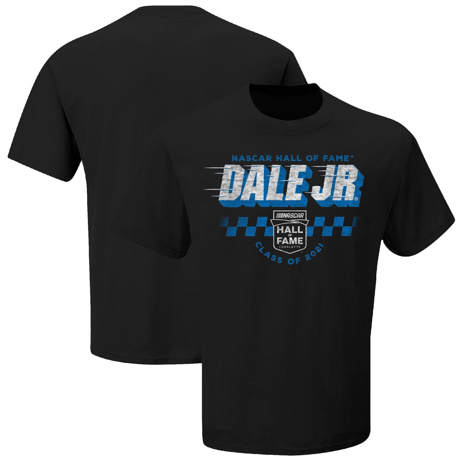 

Мужская официальная одежда команды JR Motorsports, черная винтажная футболка Dale Earnhardt Jr. NASCAR Class of Fame 2021, Черный
