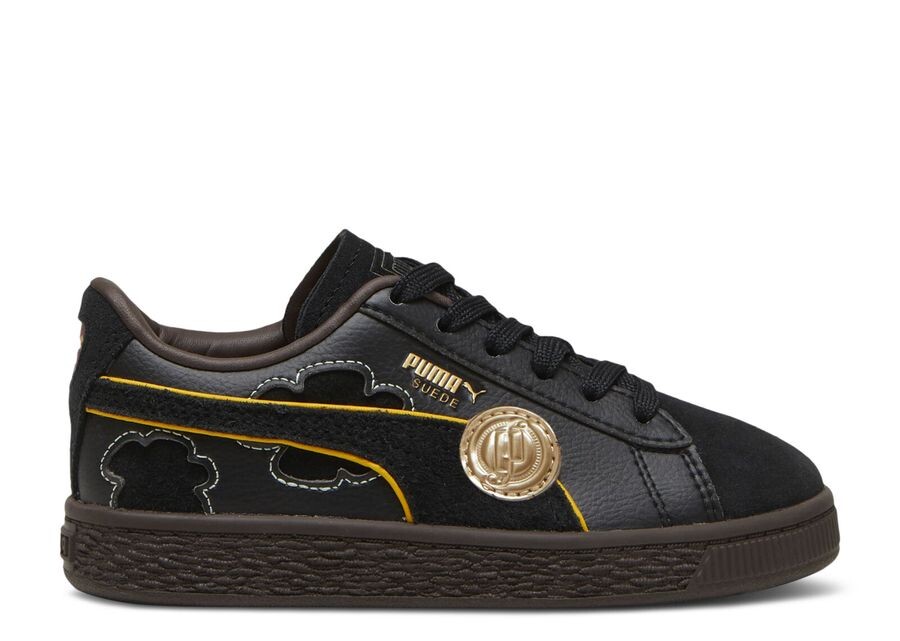

Кроссовки Puma One Piece X Suede Little Kid 'Blackbeard', черный