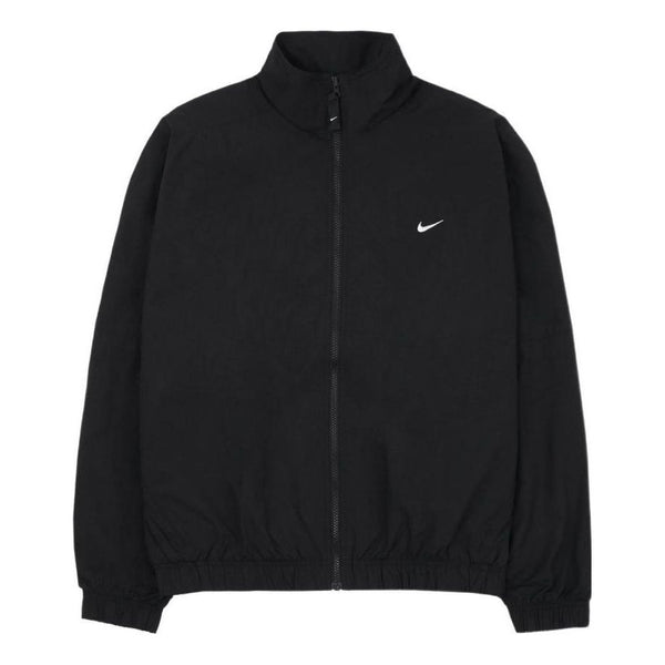 Куртка Nike Solo Swoosh Woven Track Jacket 'Black', черный фото