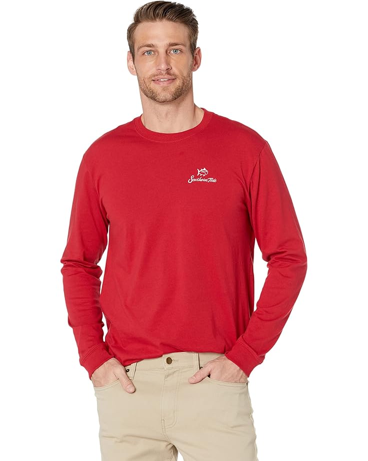 цена Футболка Southern Tide North Fishing Pole Long Sleeve T-Shirt, цвет French Rose