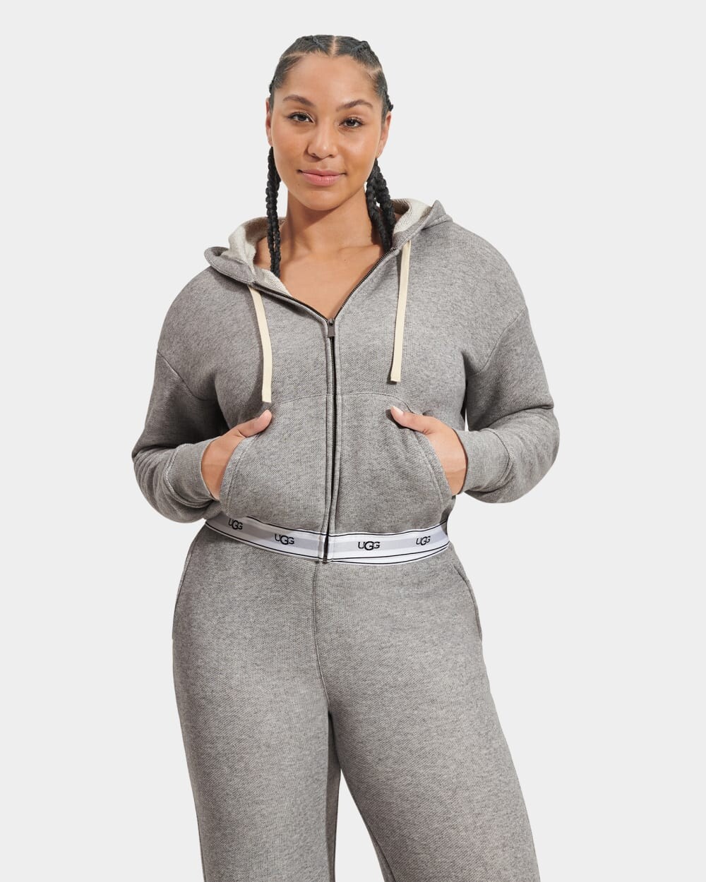 

Толстовка Kaelie Zip Hoodie UGG, серый
