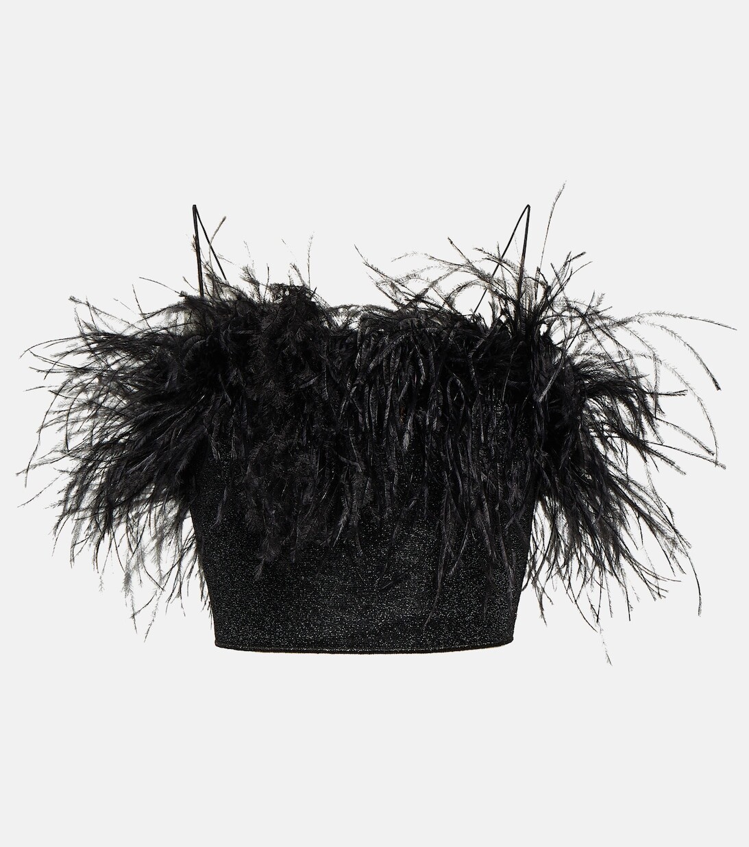 

Укороченный топ Lumière Plumage OSÉREE, черный