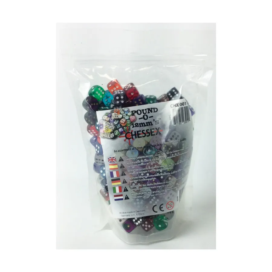 

Паунд-О-12 мм (250), Dice - Bags of Dice (Assorted Colors) (Chessex)