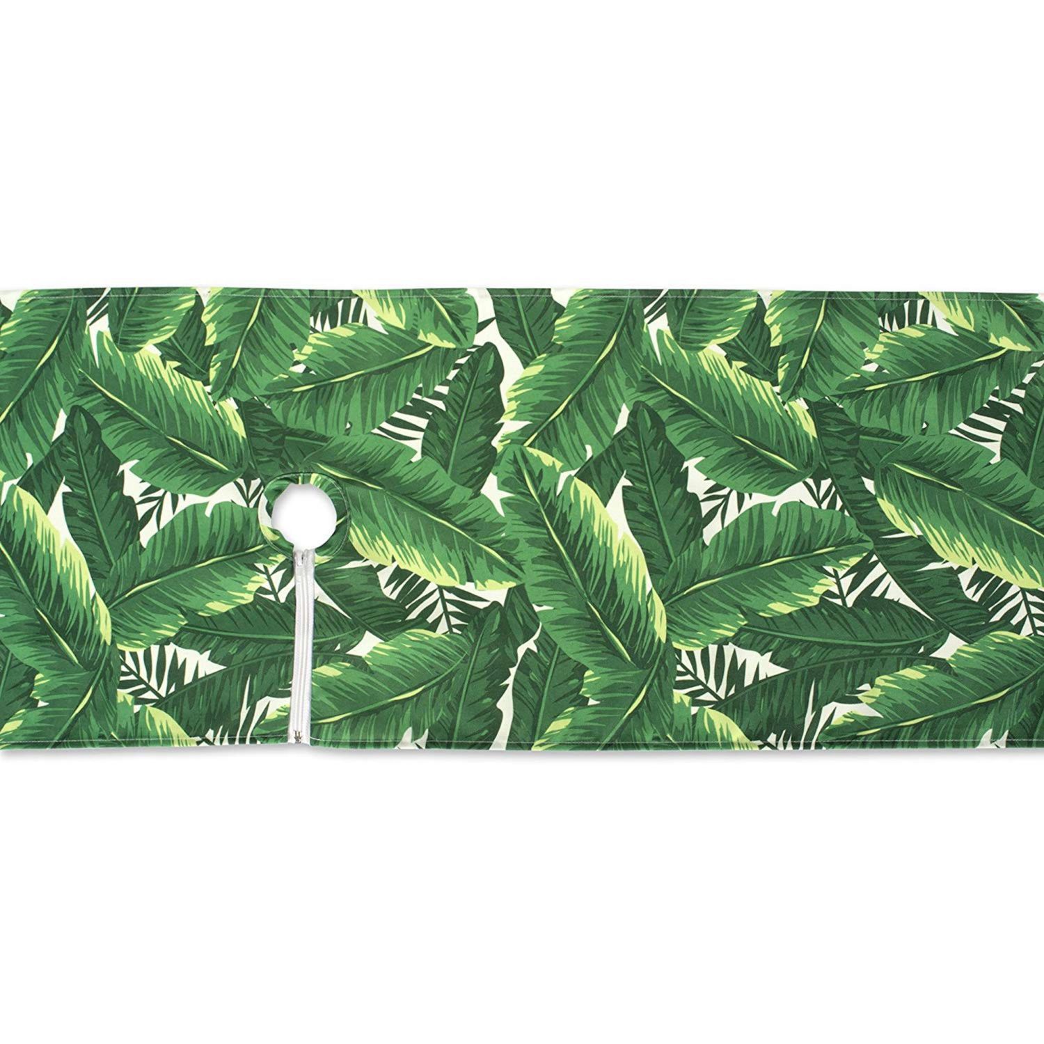 108-дюймовая уличная настольная дорожка с зелеными и белыми банановыми листьями на молнии