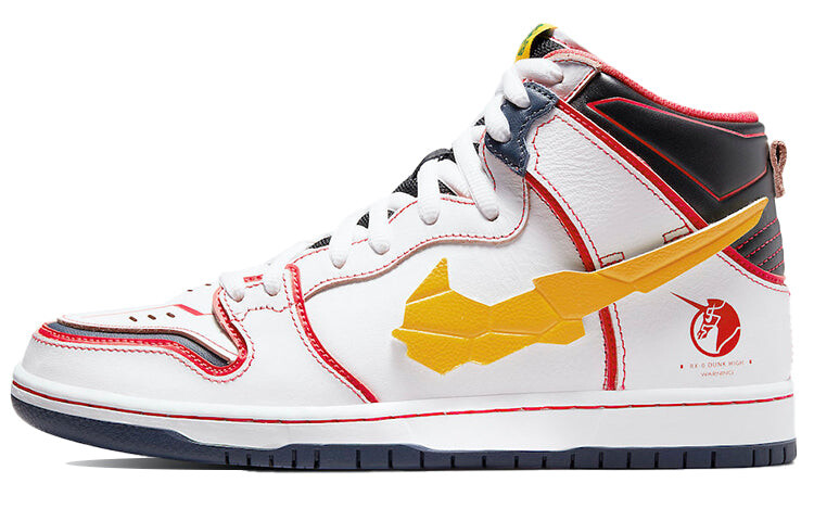 

Кроссовки Nike Dunk High женские, белый / красный