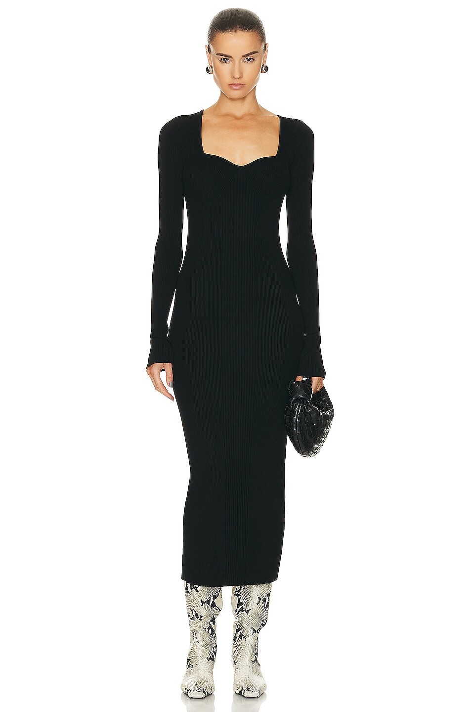 

Платье Remain Dense Curved Neck, черный