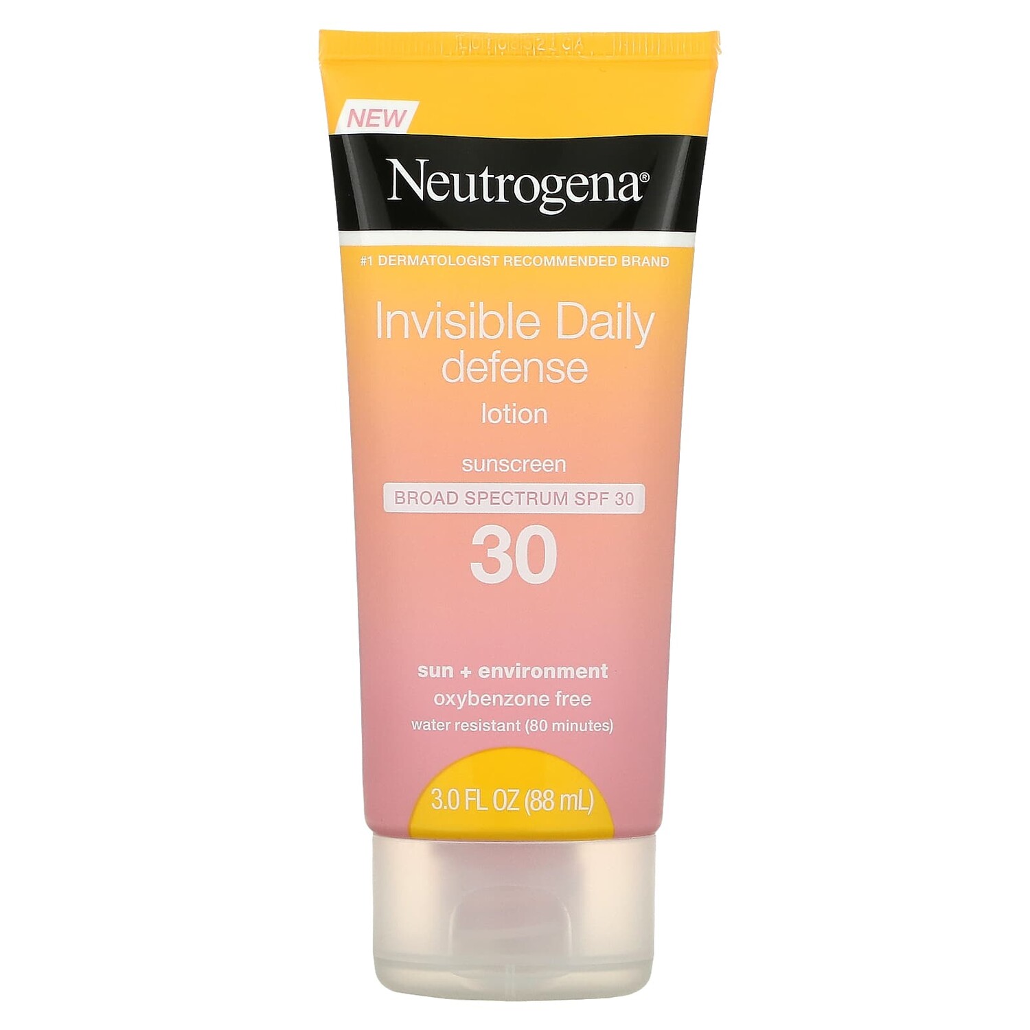 

Солнцезащитный лосьон, невидимая ежедневная защита, SPF 30, 88 мл (3 жидк. унции), Neutrogena