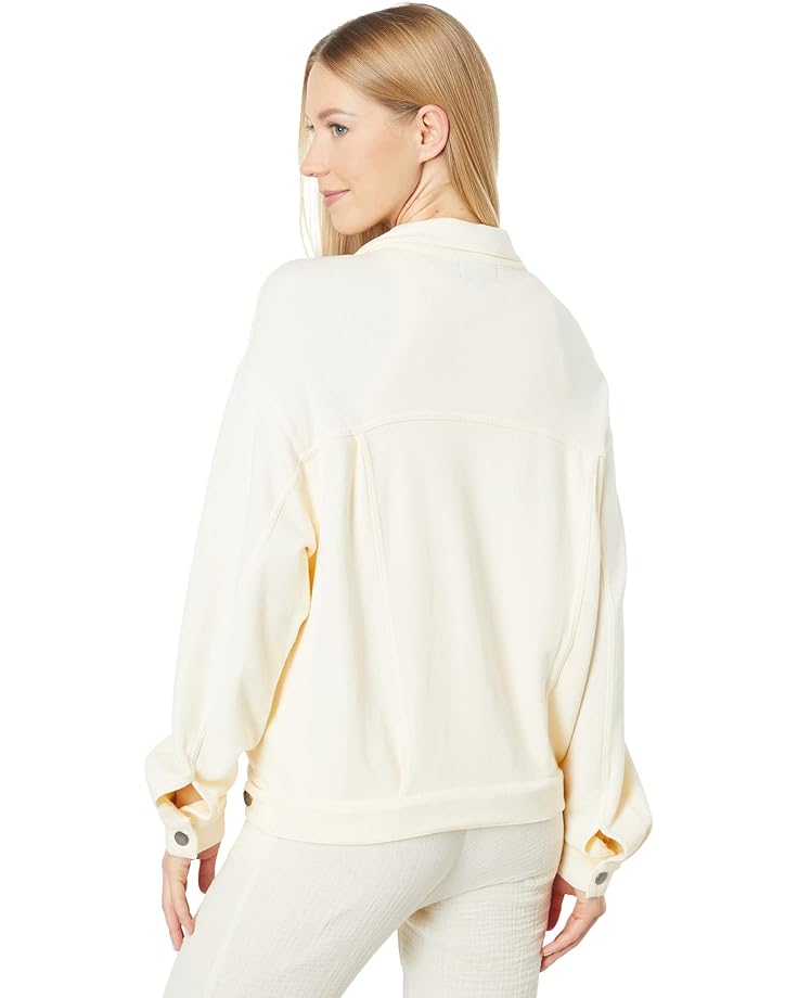 Куртка MONROW Supersoft Fleece Denim Style Jacket, цвет Butter Cream платье monrow linen shirtdress цвет butter cream