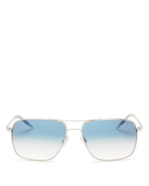 Солнцезащитные очки Clifton Navigator, 58 мм Oliver Peoples, цвет Silver