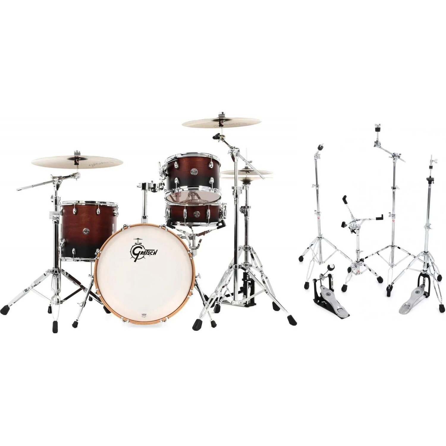 

Gretsch Drums Catalina Club CT1-J404 Набор из 4 предметов с малым барабаном и комплектом оборудования — Satin Antique Fade