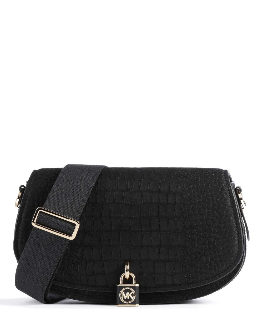 

Сумка Mila из тисненой яловой кожи. Michael Kors, черный