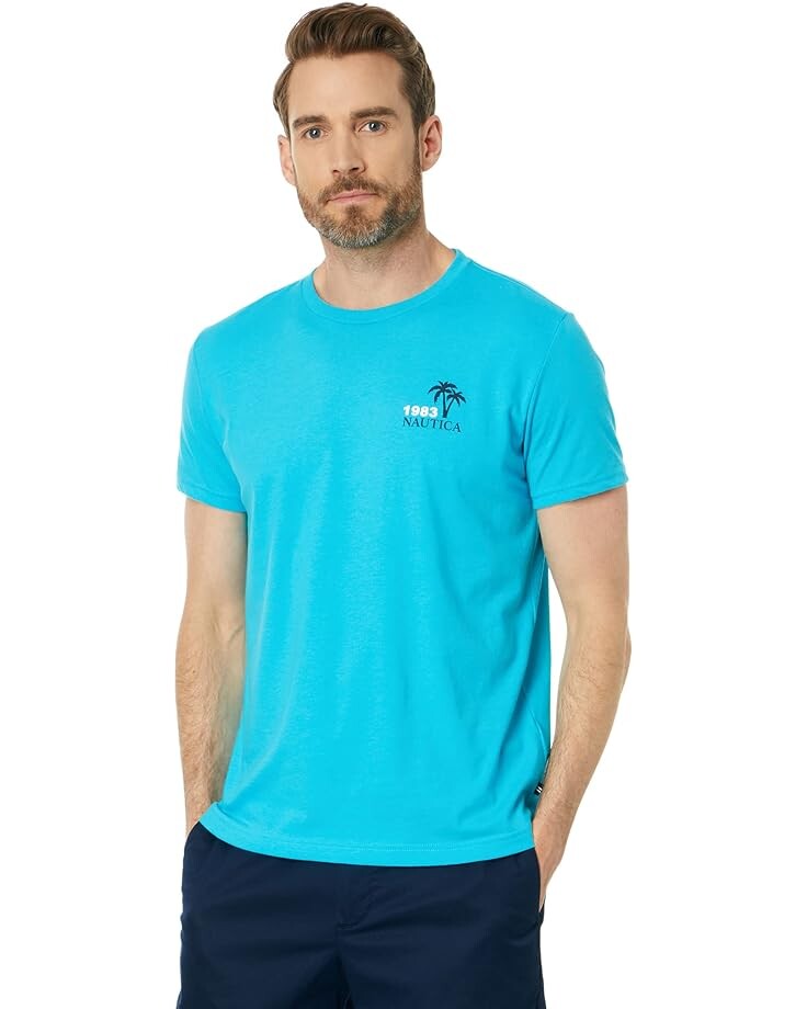 

Футболка Nautica Sustainably Crafted Surf Division Graphic T-Shirt, цвет Scuba Blue