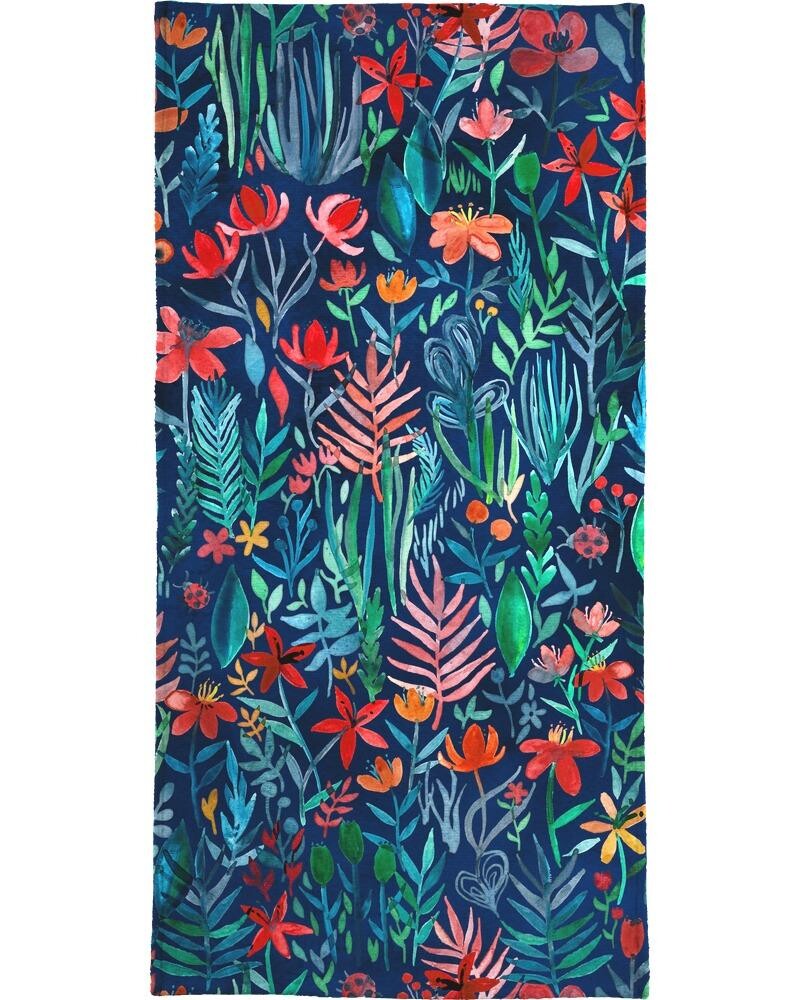 

Полотенце для ванной Juniqe Tropical Ink, цвет Blau & Grün