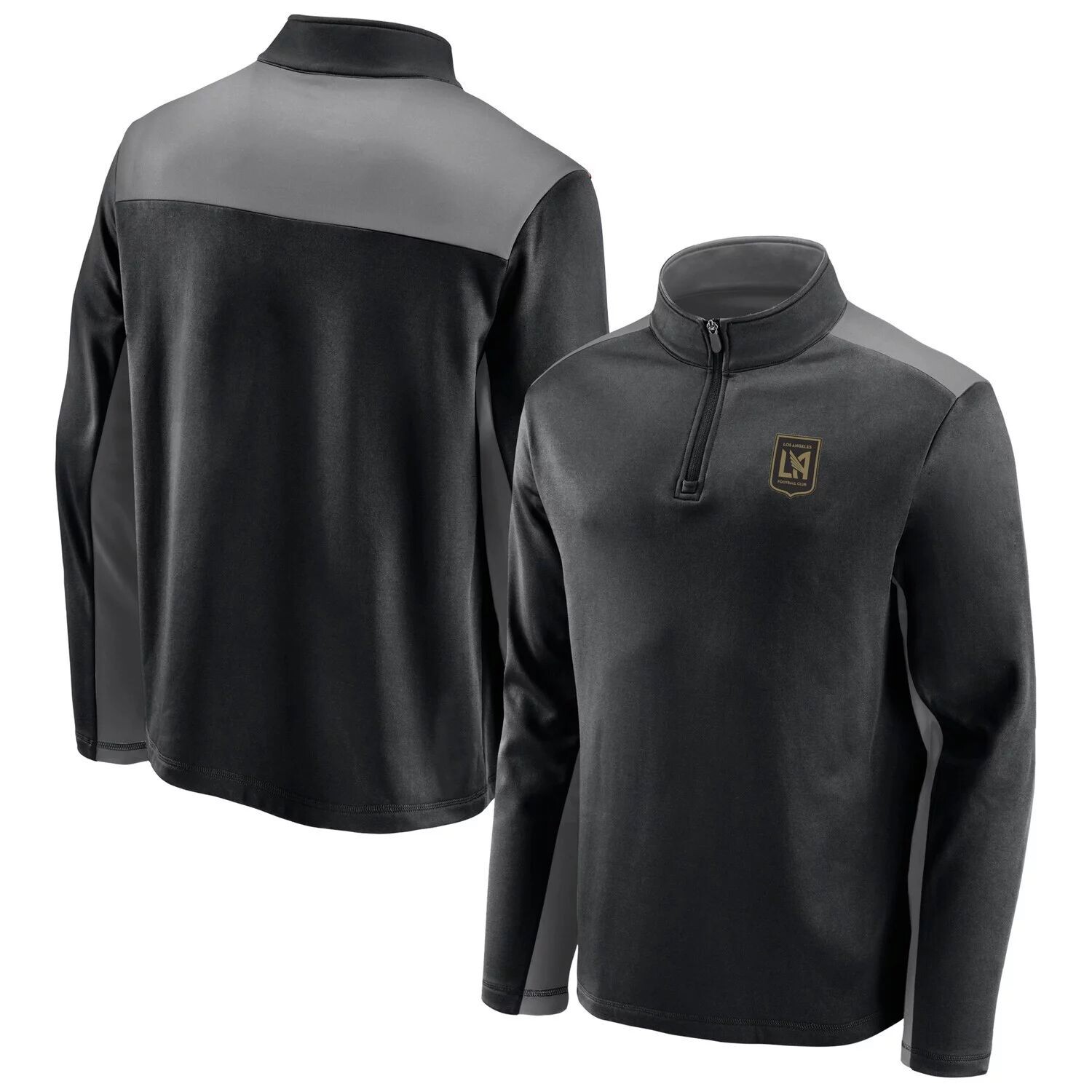 

Мужская флисовая куртка с молнией 1/4 черного цвета с фирменным логотипом LAFC Primary Logo Fanatics