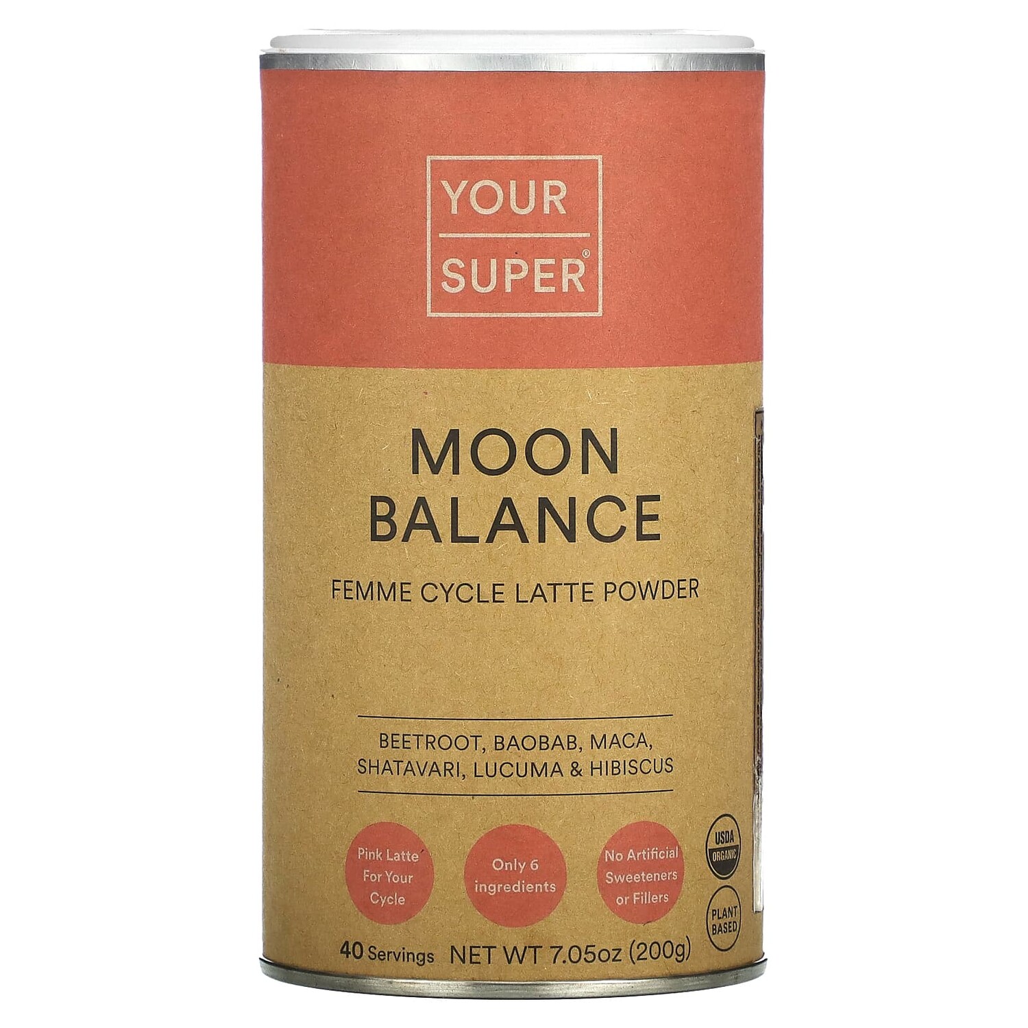 

Moon Balance, Femme Cycle Latte Powder, 7.05 oz (200 g), Your Super