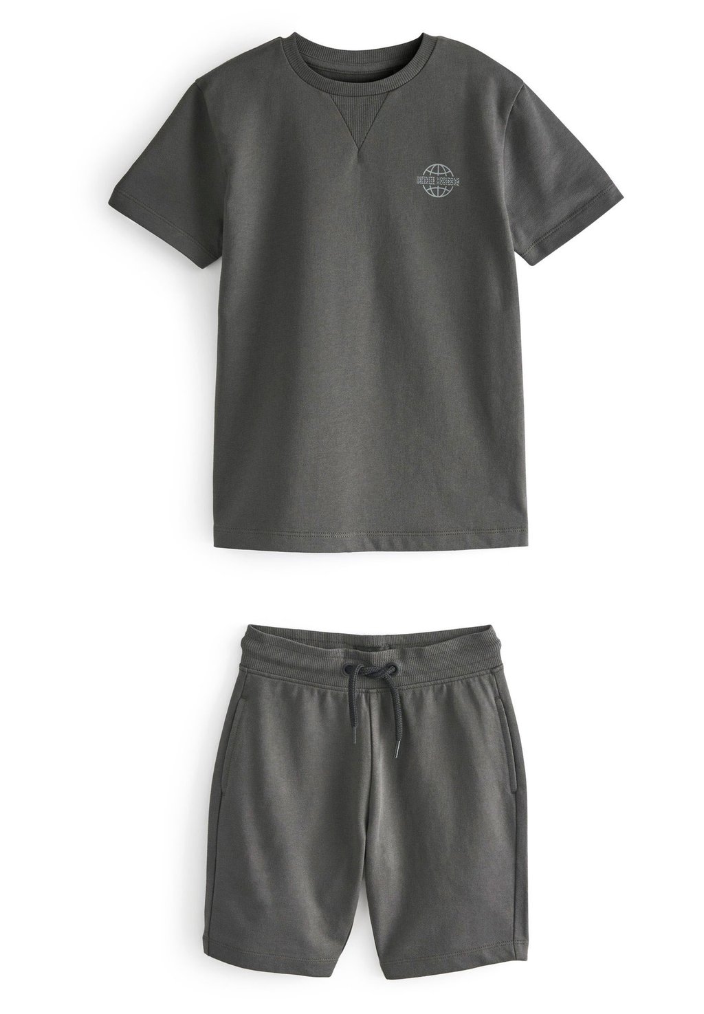 Шорты T-SHIRT AND SHORTS 2 PIECE SET Next, цвет charcoal grey шорты all over printed t shirt and shorts license set next цвет neutral tan mickey mouse