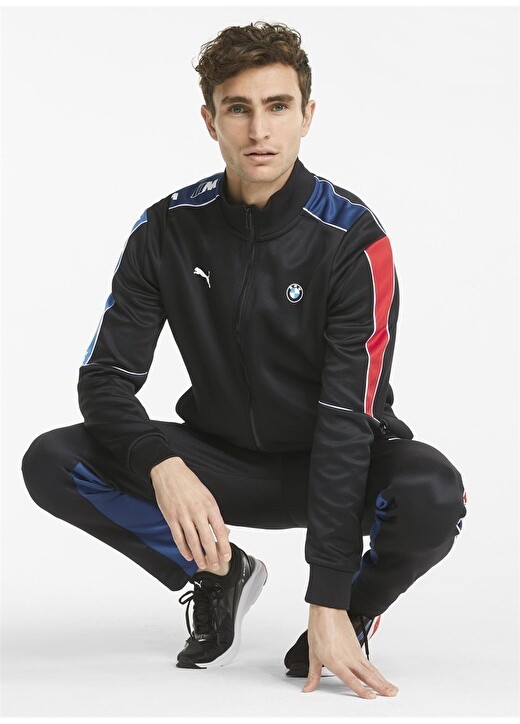 

Черный мужской спортивный костюм с круглым вырезом Puma