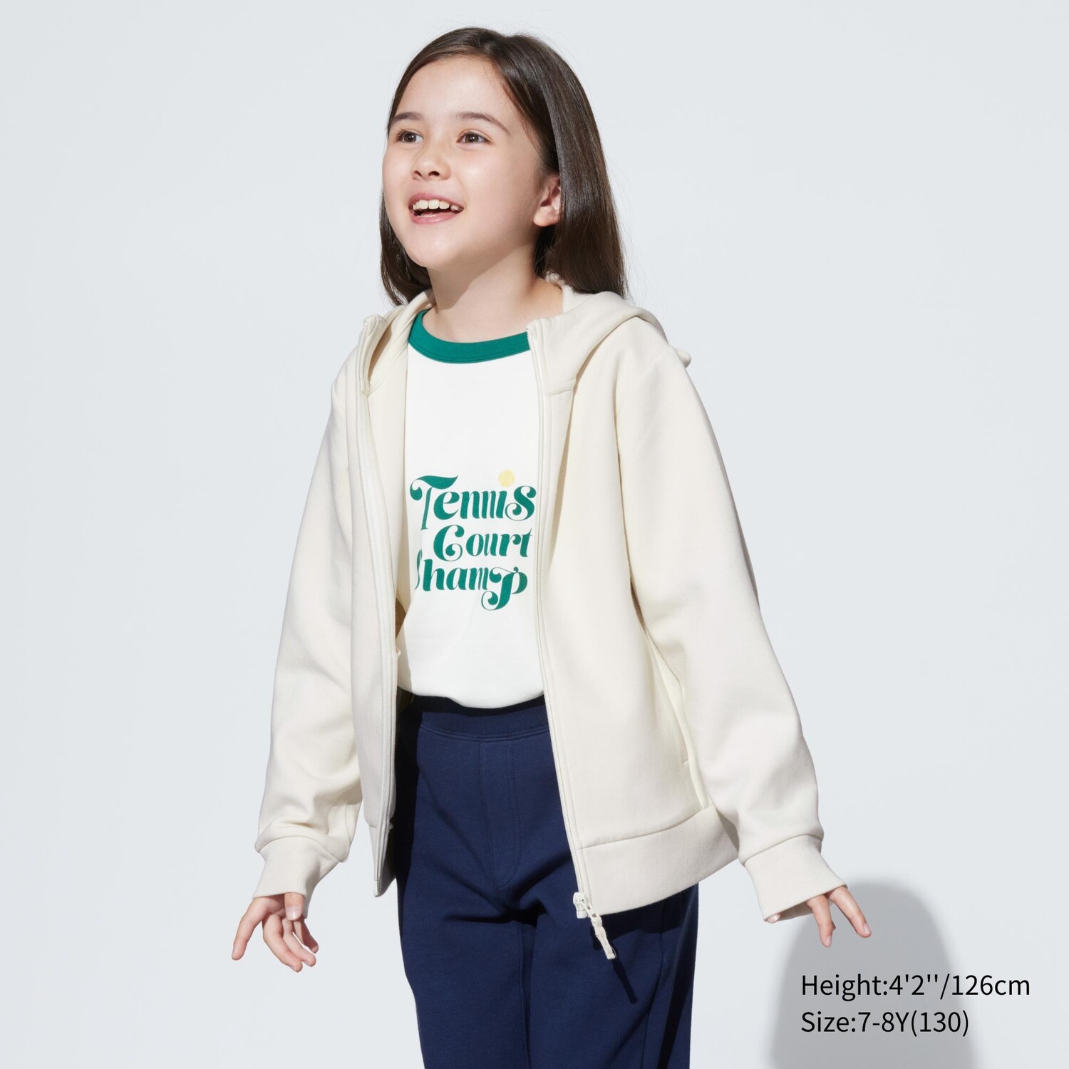 

Худи UNIQLO Dry Sweat ультра стрейч на молнии, светло-бежевый