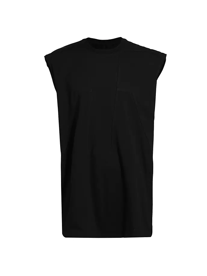 

Футболка с расколотым брезентом и короткими рукавами Rick Owens, черный
