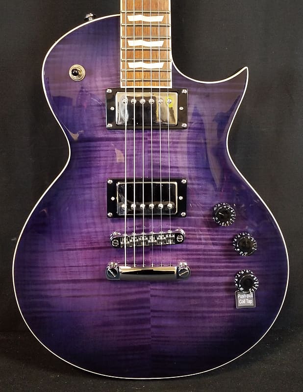 Электрогитара ESP LTD Eclipse EC-256FM Electric Guitar, Flame Maple Top, See Thru Purple Burst 2023