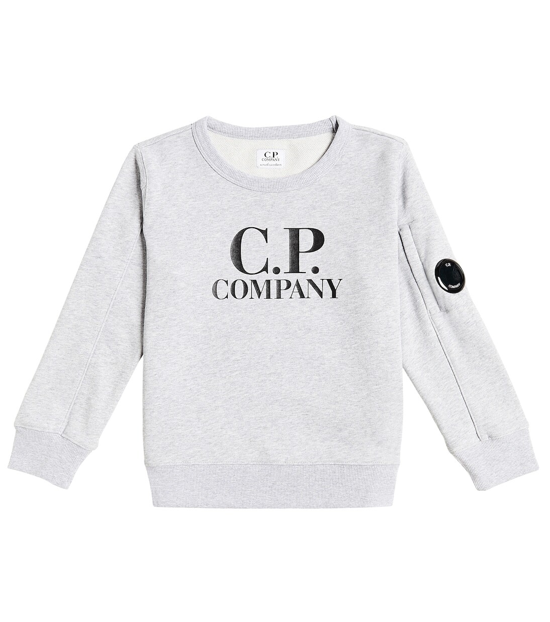 

Толстовка из хлопкового флиса с диагональю C.P. Company, серый
