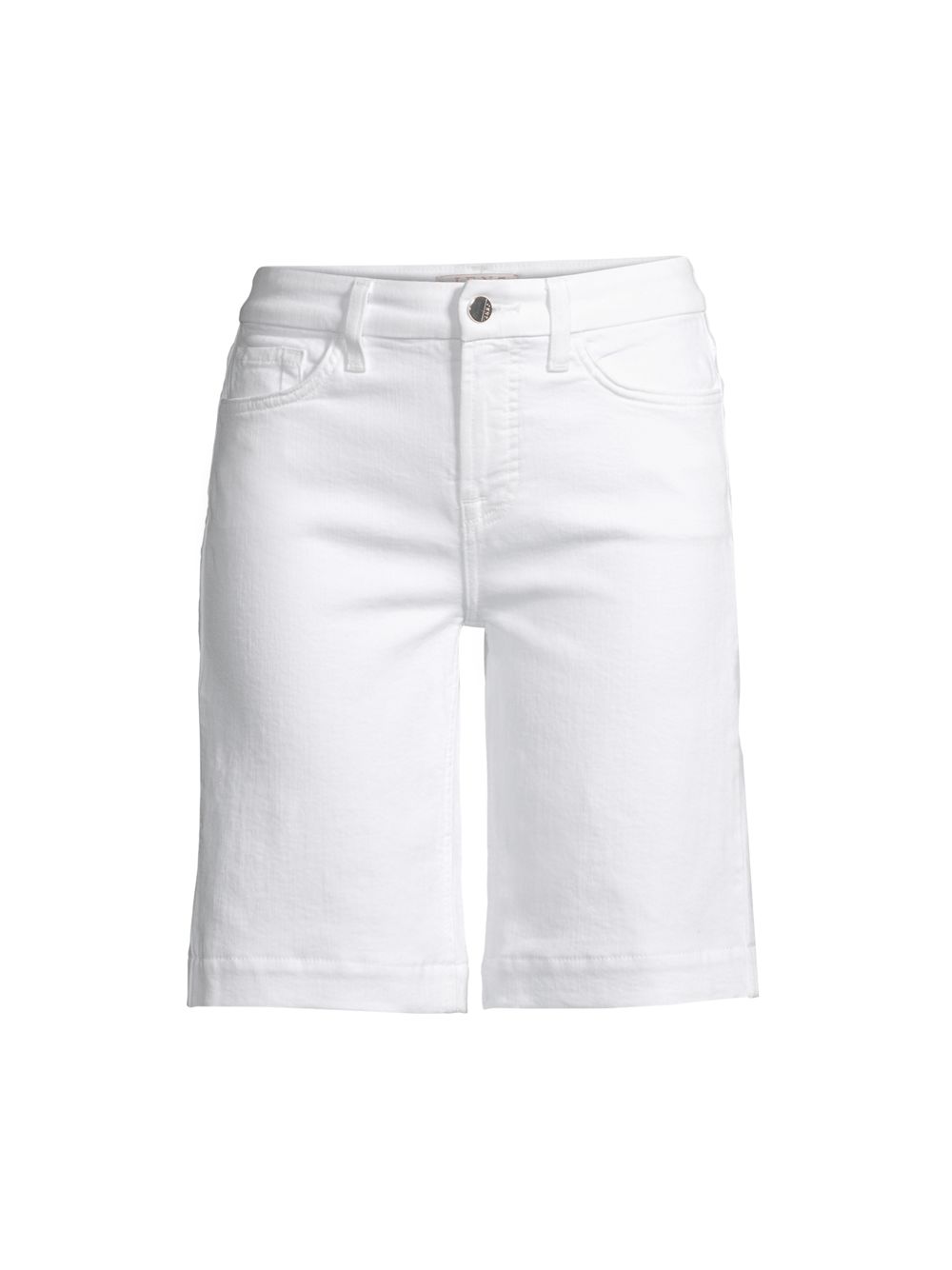 Скульптурные джинсовые шорты-бермуды Jen7, белый