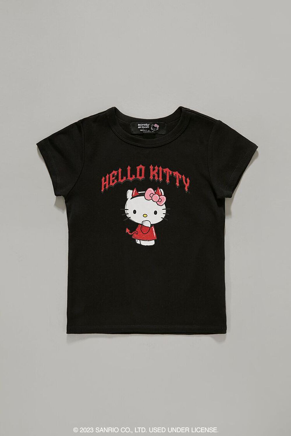 

Футболка с рисунком Hello Kitty для девочек Devil Forever 21, угольный
