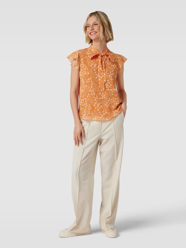 Блузка-рубашка с цветочным узором Jake*s Collection, оранжевый пиджак jake s 44 размер